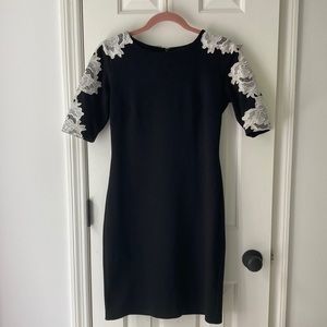 Black Dress with Lace Sleeves